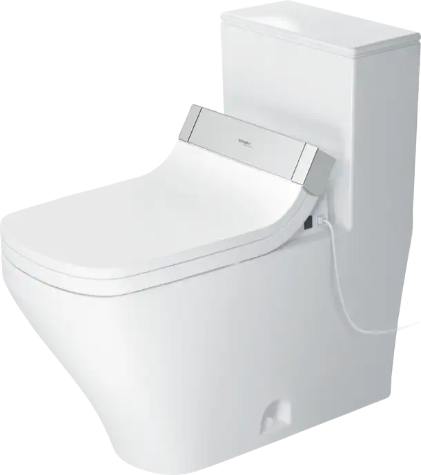 DuraStyle One Piece Toilet Elongated  1.28/1.28 GPF, Trip lever placement: Left, White High Gloss