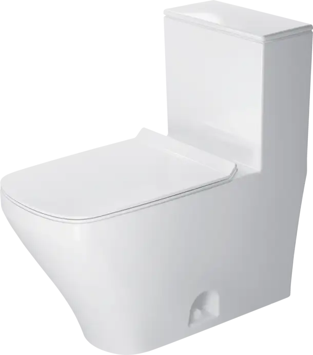 DuraStyle One Piece Toilet Elongated  1.28/1.28 GPF, Trip lever placement: Left, White High Gloss