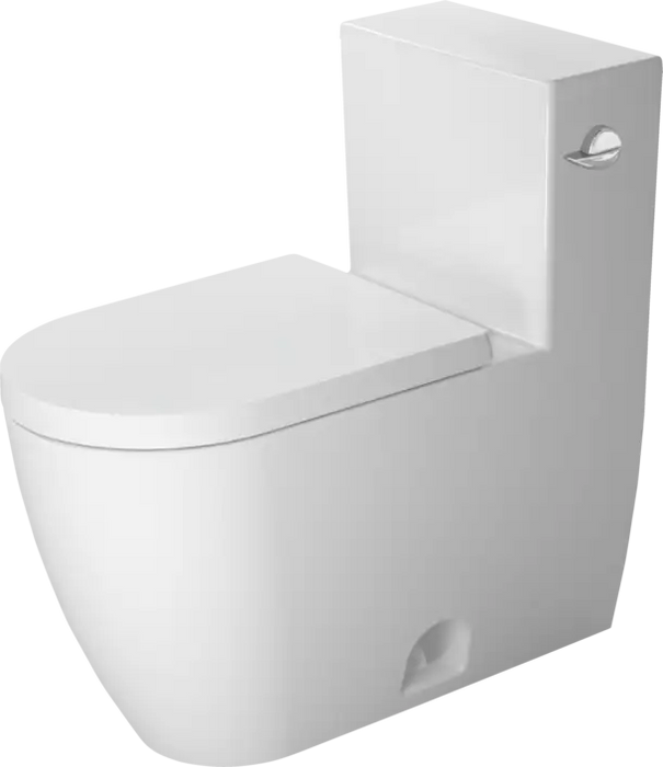 ME by Starck One Piece Toilet, Rimless  1.28/1.28 GPF, with Slow Close, Removable Seat, Trip lever placement: Left