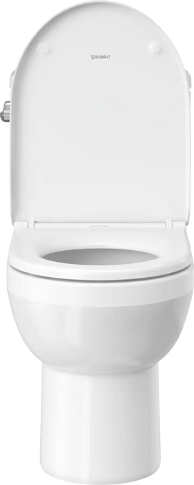 Duravit No.1 One Piece Toilet Rimless Elongated  1.28/1.28 GPF, Trip lever placement: Left, Barrier free, White High Gloss