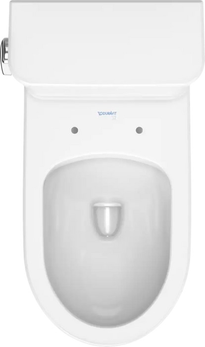 Duravit No.1 One Piece Toilet Rimless Elongated  1.28/1.28 GPF, Trip lever placement: Left, Barrier free, White High Gloss