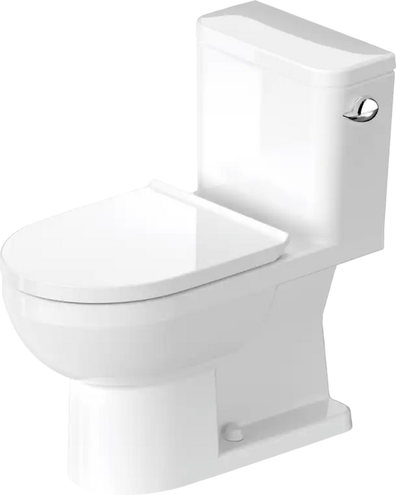 Duravit-Duravit No.1 One Piece Toilet, Rimless  1.28/1.28 GPF, with Slow Close, Removable Seat, Trip lever placement: Right