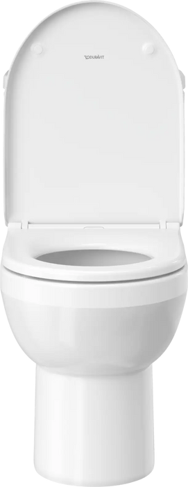 Duravit No.1 One Piece Toilet Rimless Elongated  0.92/1.32 GPF, Trip lever placement: Top center, White High Gloss