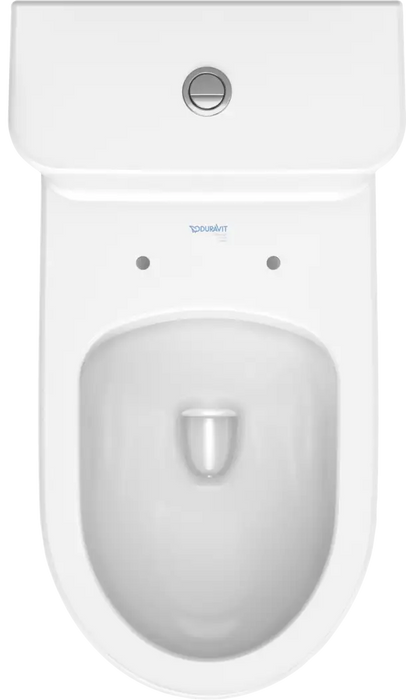 Duravit No.1 One Piece Toilet Rimless Elongated  0.92/1.32 GPF, Trip lever placement: Top center, White High Gloss