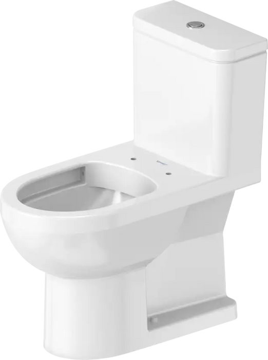 Duravit No.1 One Piece Toilet Rimless Elongated  0.92/1.32 GPF, Trip lever placement: Top center, White High Gloss