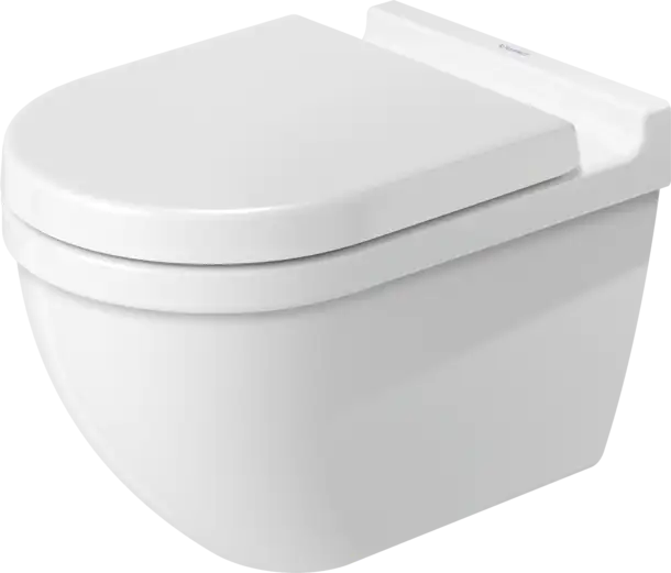 Duravit-Starck 3 Wall Mounted Toilet  0.8/1.6 GPF, White High Gloss