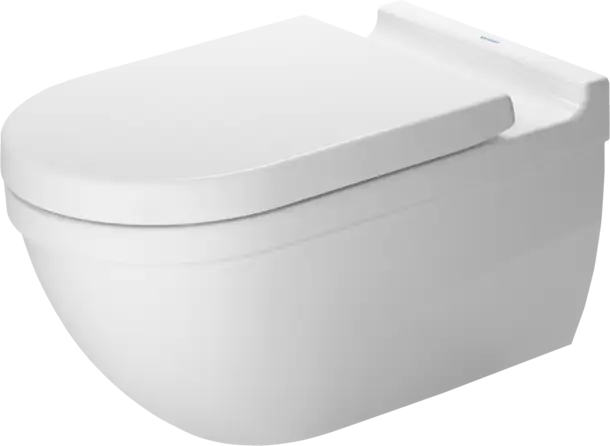 Duravit-Starck 3 Wall Mounted Toilet  0.8/1.6 GPF, White High Gloss