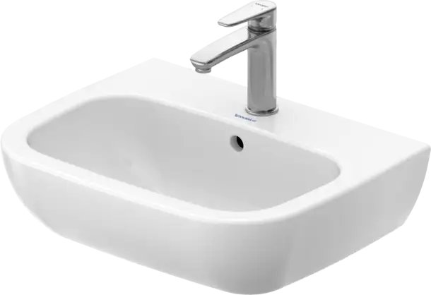D-Code Wall Mounted Sink  21 5/8 " x 16 7/8 ", with Overflow, 1 x Faucet hole, White High Gloss