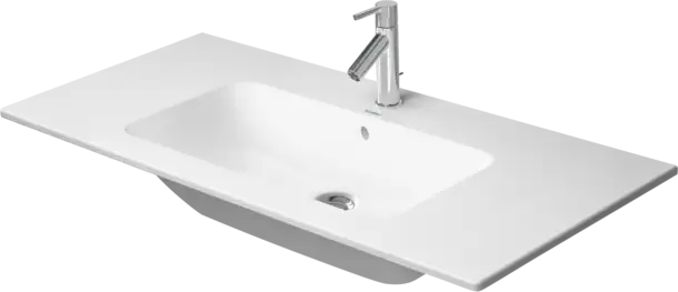 Duravit-ME by Starck Wall Mounted Sink  40 1/2 " x 19 1/4 ", with Overflow, 1 x Faucet hole, White High Gloss