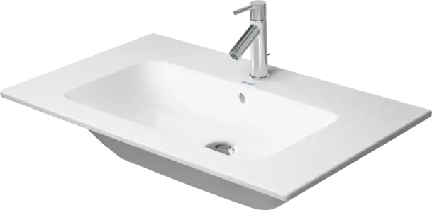Duravit-ME by Starck Wall Mounted Sink  32 5/8 " x 19 1/4 ", with Overflow, 1 x Faucet hole, White High Gloss
