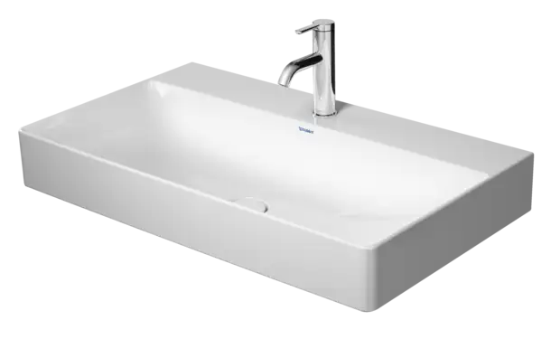 DuraSquare Wall Mounted Sink  31 x 18 1/2 ", without Overflow, 1 x Faucet hole, White High Gloss