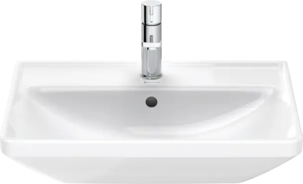 D-Neo Wall Mounted Sink  23 5/8 " x 17 3/8 ", with Overflow, 1 x Faucet hole, White High Gloss