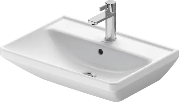 D-Neo Wall Mounted Sink  23 5/8 " x 17 3/8 ", with Overflow, 1 x Faucet hole, White High Gloss