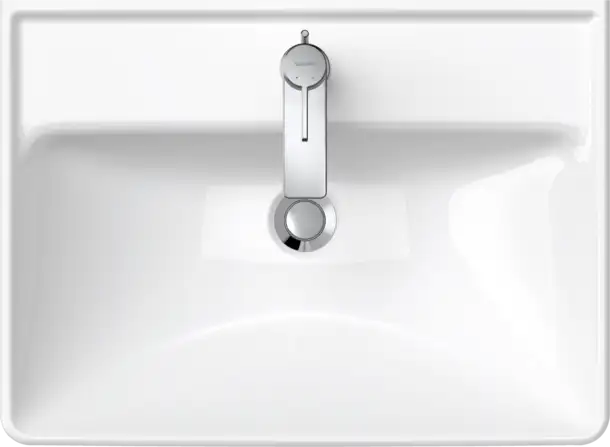 D-Neo Wall Mounted Sink  23 5/8 " x 17 3/8 ", with Overflow, 1 x Faucet hole, White High Gloss