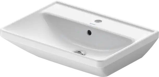 D-Neo Wall Mounted Sink  23 5/8 " x 17 3/8 ", with Overflow, 1 x Faucet hole, White High Gloss