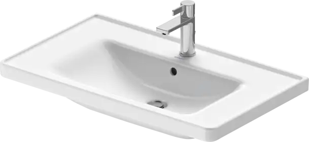D-Neo Wall Mounted Sink  31 1/2 " x 18 7/8 ", with Overflow, 1 x Faucet hole, White High Gloss