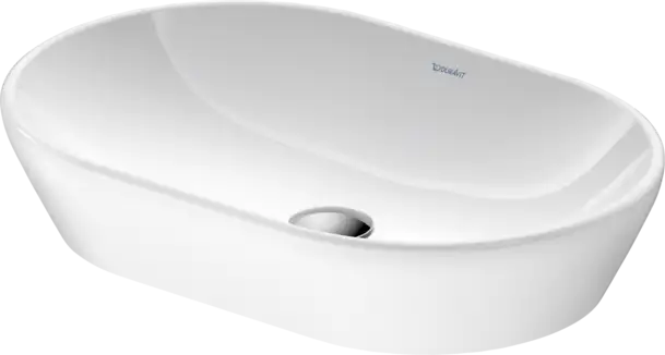 D-Neo Vessel Sink  23 5/8 " x 15 3/4 ", without Overflow, without Faucet hole, White High Gloss