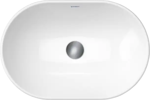 D-Neo Vessel Sink  23 5/8 " x 15 3/4 ", without Overflow, without Faucet hole, White High Gloss