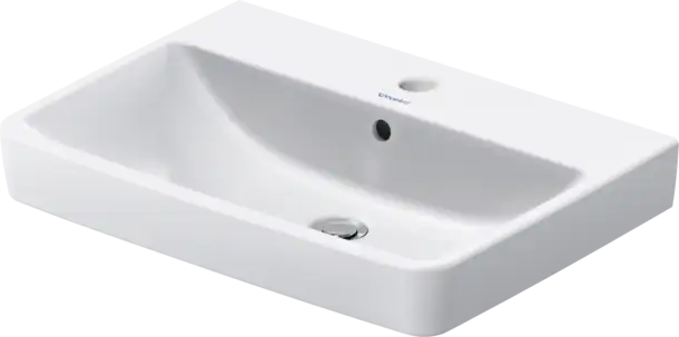 Duravit No.1 Wall Mounted Sink  25 5/8 " x 18 1/8 ", with Overflow, 1 x Faucet hole, White High Gloss