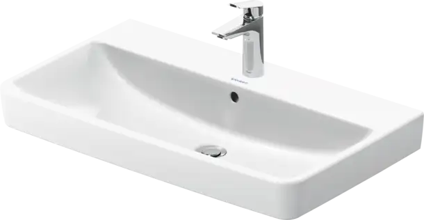 Duravit No.1 Wall Mounted Sink  31 1/2 " x 18 1/8 ", with Overflow, 1 x Faucet hole, White High Gloss