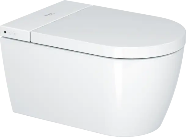 ME by Starck Wall Mounted Toilet Rimless  0.8/1.28 GPF, HygieneGlaze, White High Gloss