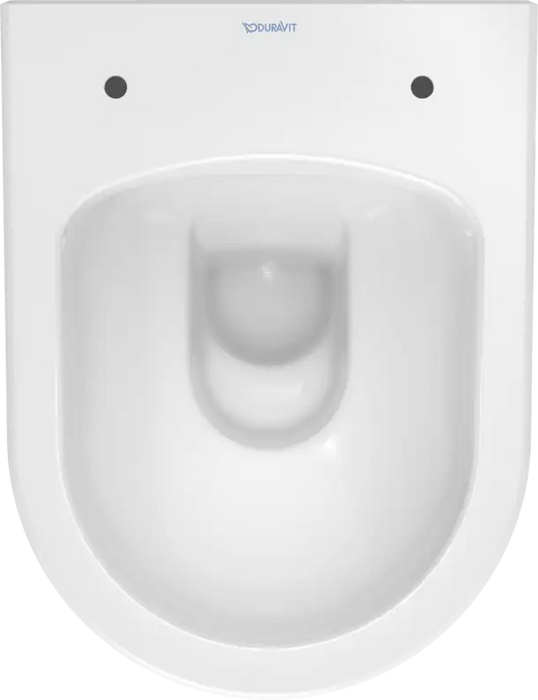 ME by Starck Wall Mounted Toilet Compact Rimless  0.8/1.28 GPF, White High Gloss