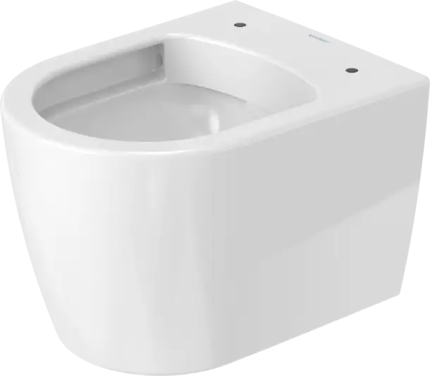 ME by Starck Wall Mounted Toilet Compact Rimless  0.8/1.28 GPF, White High Gloss