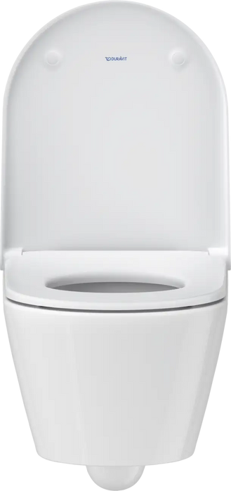 D-Neo Wall Mounted Toilet Rimless  0.8/1.28 GPF, White High Gloss
