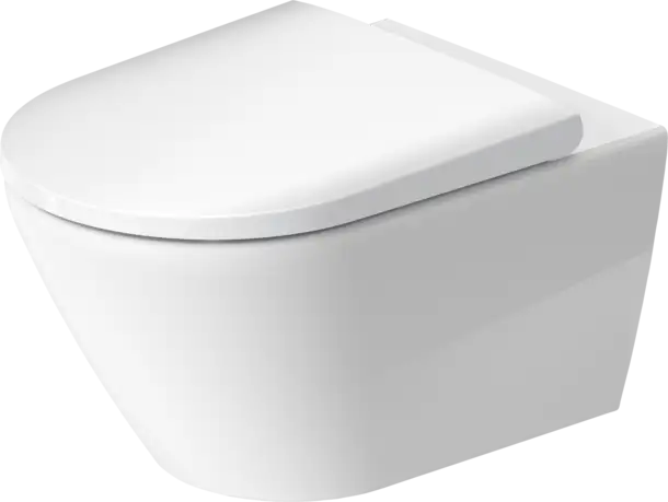 D-Neo Wall Mounted Toilet Rimless  0.8/1.28 GPF, White High Gloss