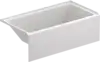 Duravit-Vero Alcove Bathtub  60 " x 32 1/8 ", White Gloss