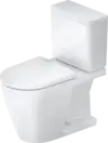 Duravit-D-Neo Two Piece Toilet, Elongated, Rimless  1.28 GPF, with Slow Close, Removable Seat, White High Gloss