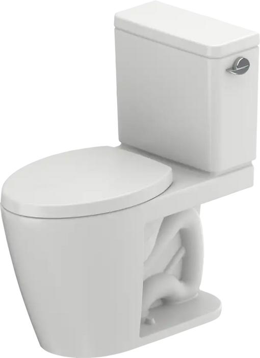 Duravit-D-Neo Two Piece Toilet, Rimless  1.28 GPF, DuraShield, White High Gloss
