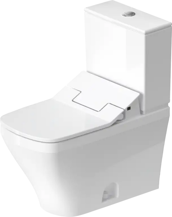Duravit-DuraStyle Two Piece Toilet, Elongated  0.92/1.32 GPF, Trip lever placement: Top, White High Gloss
