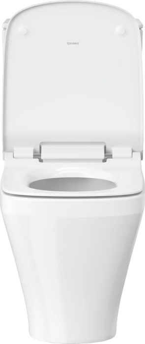 Duravit-DuraStyle Two Piece Toilet, Elongated  1.28 GPF, Trip lever placement: Top, White High Gloss