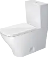 Duravit-DuraStyle Two Piece Toilet, Elongated  1.28 GPF, with Slow Close, Removable Seat, Trip lever placement: Top, White High Gloss