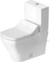 Duravit-DuraStyle floor standing toilet set, Elongated  0.92/1.32 GPF, with Slow Close, White High Gloss