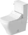 Duravit-DuraStyle Two Piece Toilet, Elongated  1.28/1.28 GPF, with Slow Close, White High Gloss
