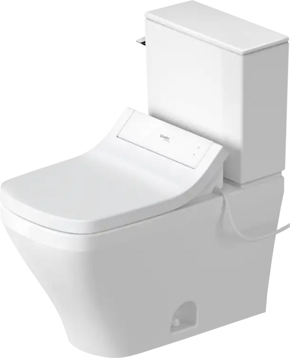 Duravit-DuraStyle Two Piece Toilet, Elongated  1.28/1.28 GPF, with Slow Close, White High Gloss