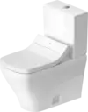 Duravit-DuraStyle Two Piece Toilet, Elongated  1.28 GPF, Trip lever placement: Top, White High Gloss