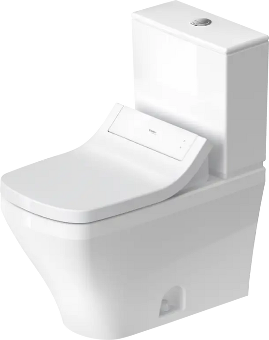 Duravit-DuraStyle Two Piece Toilet, Elongated  1.28 GPF, Trip lever placement: Top, White High Gloss