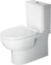 Duravit-Duravit No.1 Two Piece Toilet, Rimless  0.8/1.6 GPF, with Slow Close, Removable Seat, White High Gloss