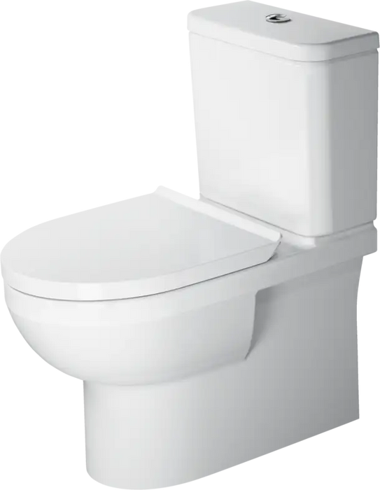 Duravit-Duravit No.1 Two Piece Toilet, Rimless  0.8/1.6 GPF, with Slow Close, Removable Seat, White High Gloss