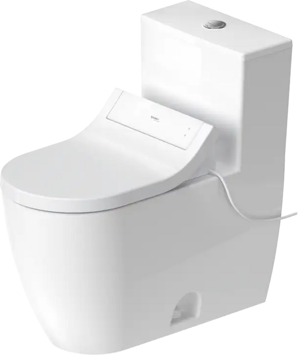 Duravit-ME by Starck One Piece Toilet, Rimless  0.92/1.32 GPF, with Slow Close, Trip lever placement: Top center