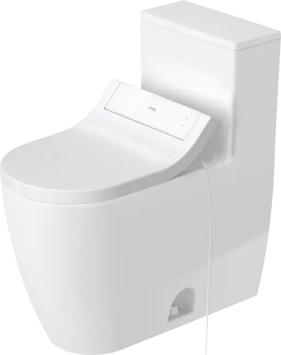 Dutavit-ME by Starck One Piece Toilet, Rimless  1.28/1.28 GPF, with Slow Close, Trip lever placement: Left