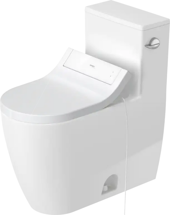 Duravit-ME by Starck One Piece Toilet, Rimless  1.28/1.28 GPF, with Slow Close, Trip lever placement: Right