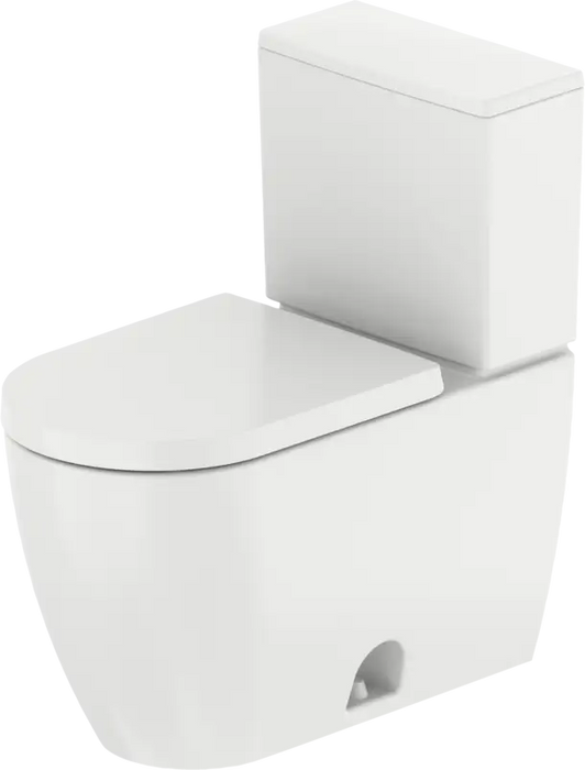 Duravit-ME by Starck floor standing toilet set, Elongated  1.28/1.28 GPF, with Slow Close, Removable Seat, White High Gloss