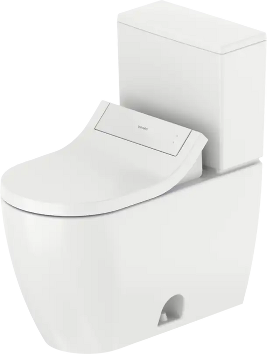 Duravit-ME by Starck floor standing toilet set, Elongated  1.28/1.28 GPF, with Slow Close, White High Gloss