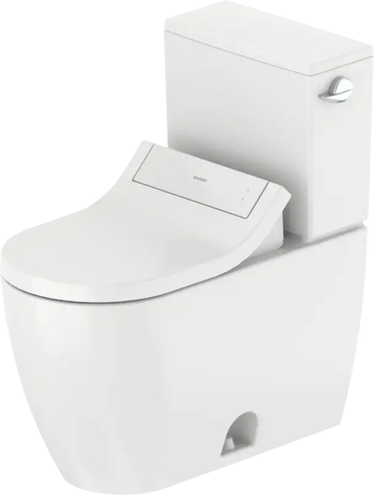 Duravit-ME by Starck floor standing toilet set, Elongated  1.28/1.28 GPF, with Slow Close, White High Gloss
