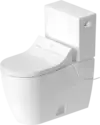 Duravit-ME by Starck floor standing toilet set, Elongated  1.28/1.28 GPF, with Slow Close, White High Gloss