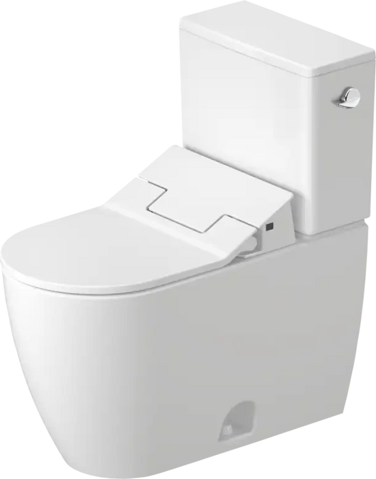 Duravit-ME by Starck floor standing toilet set, Elongated  1.28/1.28 GPF, with Slow Close, Removable Seat, White High Gloss